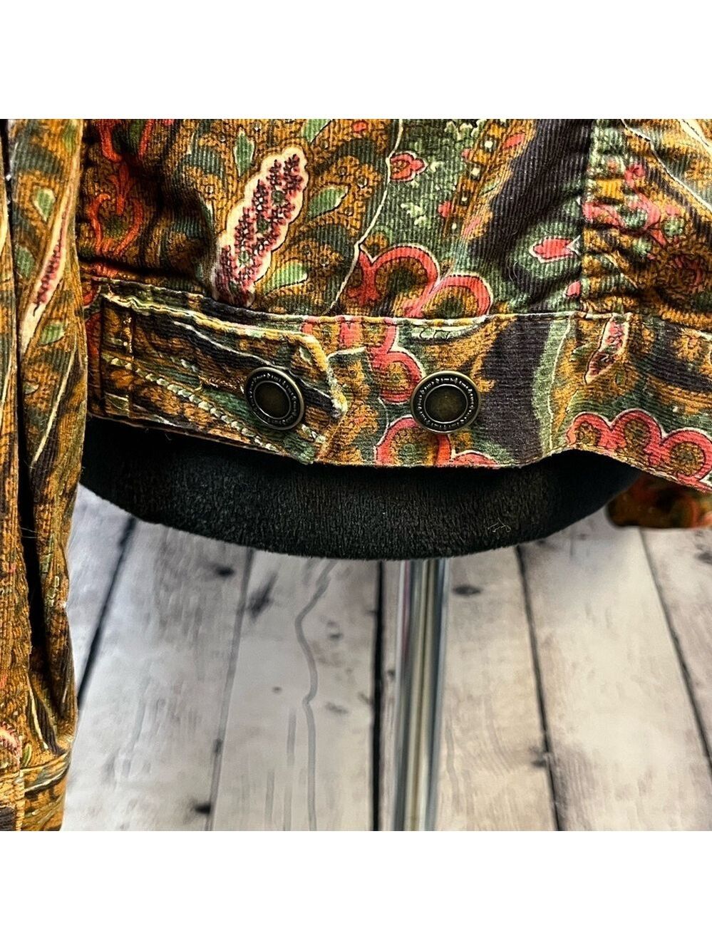 Charter Club Women's Brown Paisley Corduroy Jacket Size Large EUC - Picture 8 of 13